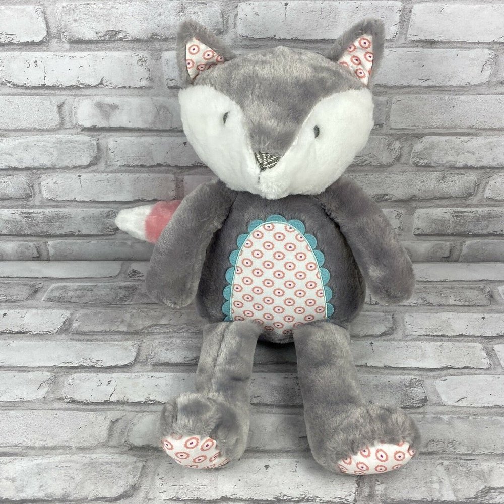 Levtex Baby Fiona the Fox Plush 18" Gray Girl 2017